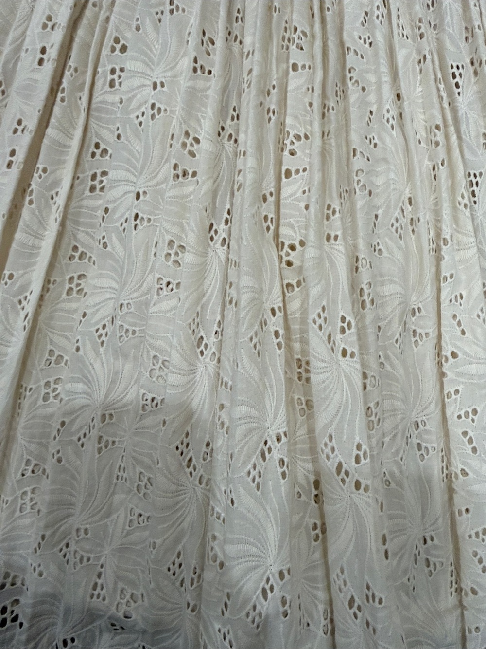 Tory Burch Cream Eyelet Circle Skirt - Picture 3 of 5